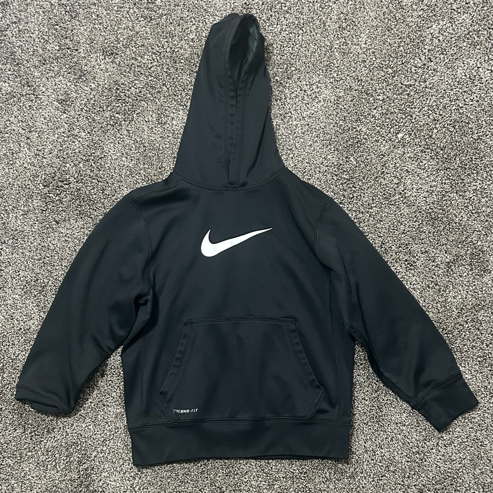 Nike Kids Black and White Hoodie